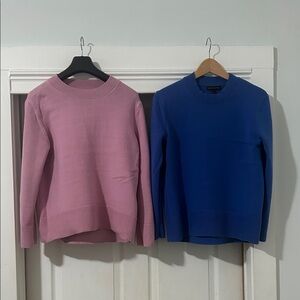 Banana Republic Pink and Blue Crew Neck Sweaters